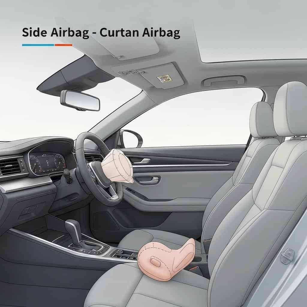 Poduszki boczne, kurtyny powietrzne i poduszka kolanowa – kluczowe elementy bezpieczeństwa w samochodzie