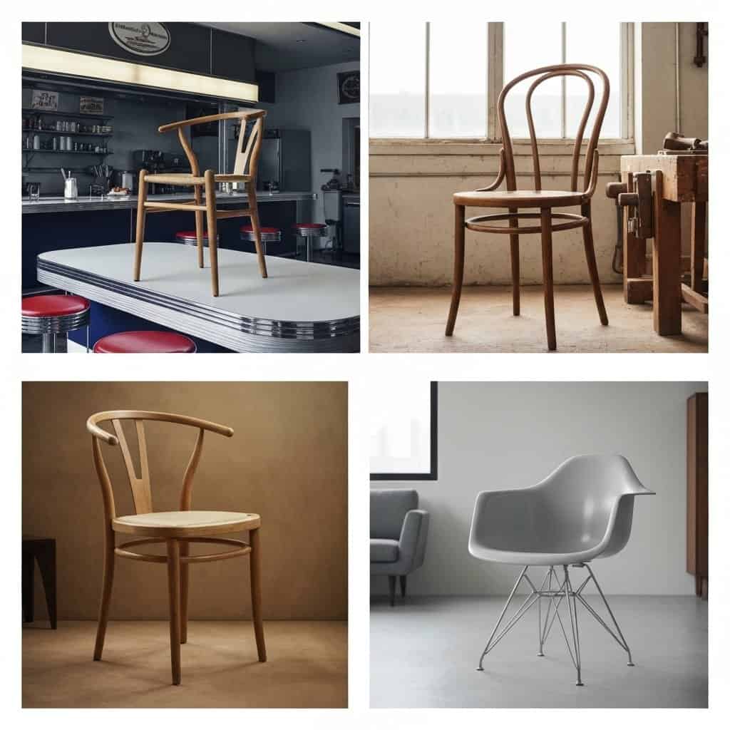 Ikony designu: Krzesło Wishbone, Thonet i Eames – historia i inspiracje